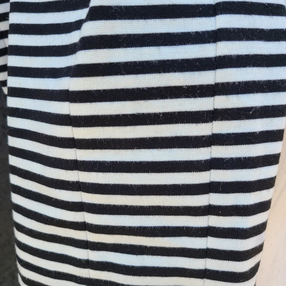 Zara black and white stripped strapless tube dress. - Picture 8 of 8
